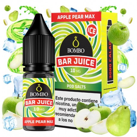 APPLE PEAR MAX ICE 10ML 10MG - BAR JUICE BY BOMBO