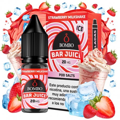 STRAWBERRY MILKSHAKE ICE 10ML 20MG - BAR JUICE BY BOMBO