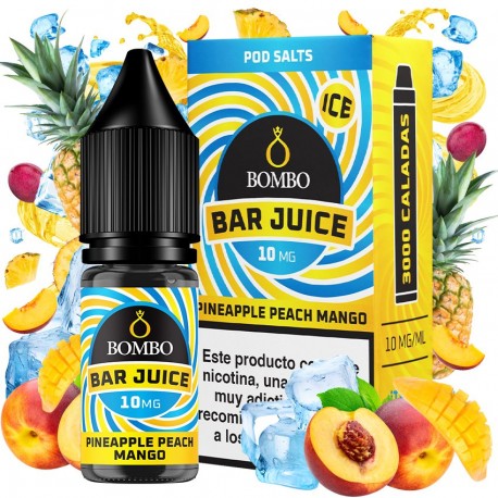 PINEAPPLE PEACH MANGO ICE 10ML 10MG - BAR JUICE BY BOMBO