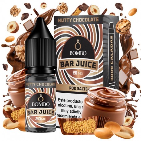 NUTTY CHOCOLATE 10ML 20MG - BOMBO BAR JUICE