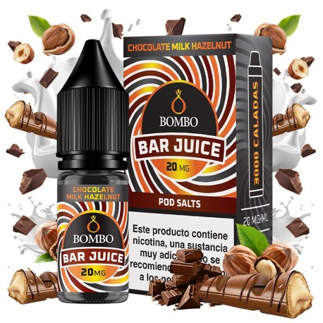 CHOCOLATE MILK HAZELNUT 10ML 20MG - BOMBO BAR JUICE