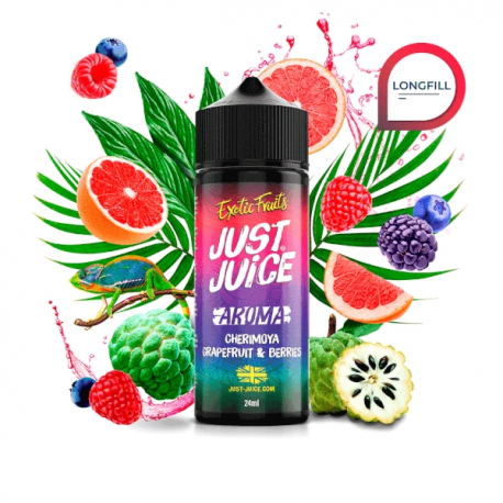 JUST JUICE EXOTIC FRUITS CHERIMOYA GRAPERFRUIT BERRIES LONGFILL 24ML