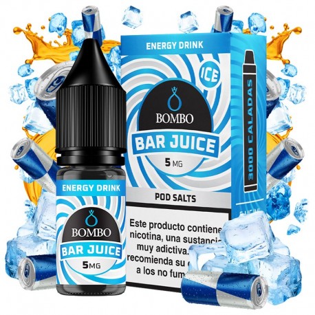 ENERGY DRINK ICE 10ML 5MG - BAR JUICE BY BOMBO