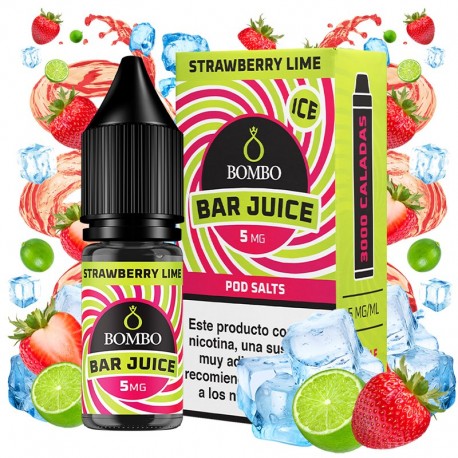 STRAWBERRY LIME ICE 10ML 5MG - BAR JUICE BY BOMBO