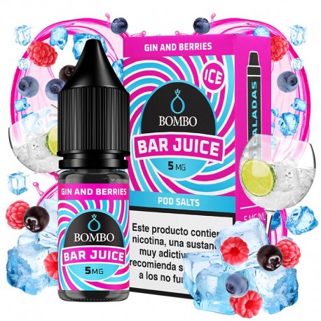 GIN AND BERRIES ICE 10ML 5MG - BAR JUICE BY BOMBO