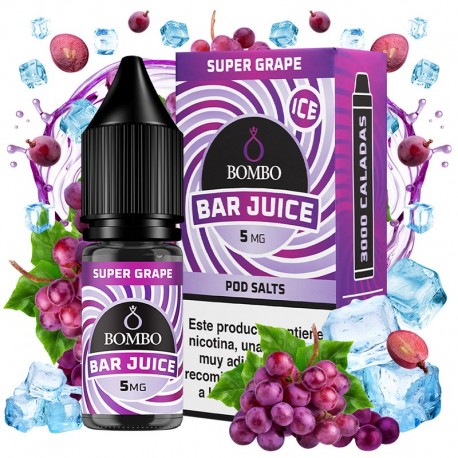 SUPER GRAPE ICE 10ML 5MG - BAR JUICE BY BOMBO