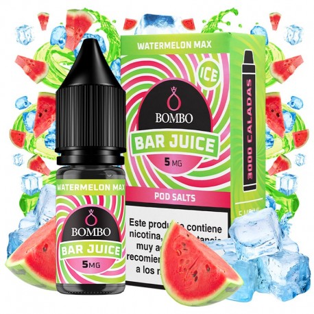 WATERMELON MAX ICE 10ML 5MG - BAR JUICE BY BOMBO
