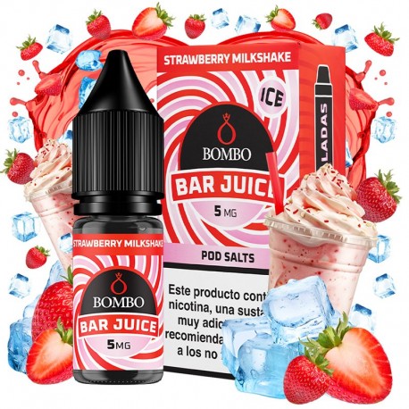 STRAWBERRY MILKSHAKE ICE 10ML 5MG - BAR JUICE BY BOMBO