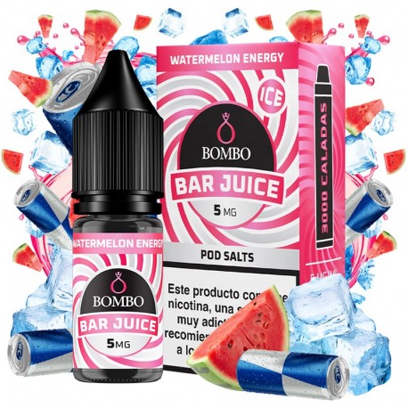 WATERMELON ENERGY ICE 10ML 5MG - BAR JUICE BY BOMBO
