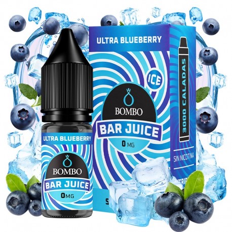 ULTRA BLUEBERRY ICE 10ML 0MG - BAR JUICE BY BOMBO