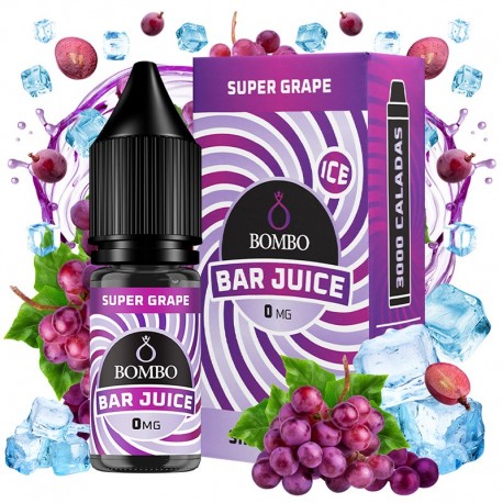 SUPER GRAPE ICE 10ML 0MG - BAR JUICE BY BOMBO