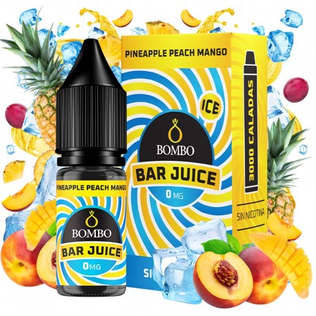 PINEAPPLE PEACH MANGO ICE 10ML 0MG - BAR JUICE BY BOMBO