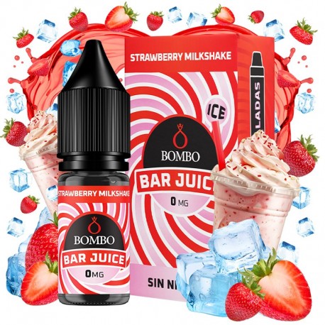 STRAWBERRY MILKSHAKE ICE 10ML 0MG - BAR JUICE BY BOMBO