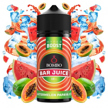 WATERMELON PAPAYA ICE 10ML/120 (LONGFILL) - BOMBO BAR JUICE HYPER BOOST