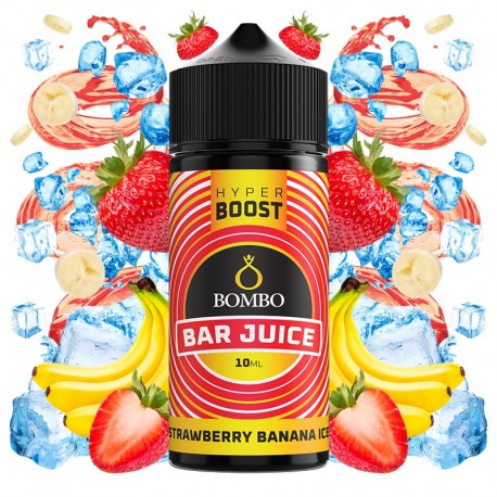 STRAWBERRY BANANA ICE 10ML/120 (LONGFILL) - BOMBO BAR JUICE HYPER BOOST