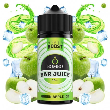 GREEN APPLE ICE 10ML/120 (LONGFILL) - BOMBO BAR JUICE HYPER BOOST