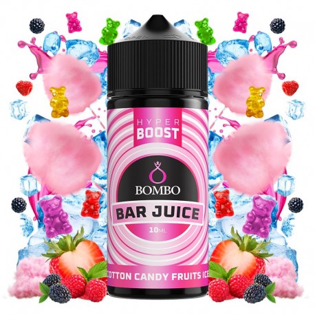 COTTON CANDY FRUITS 10ML/120 (LONGFILL) - BOMBO BAR JUICE HYPER BOOST