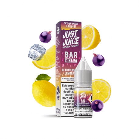 BLACKCURRANT LEMONADE 10ML 20MG - JUST JUICE BAR SALTS