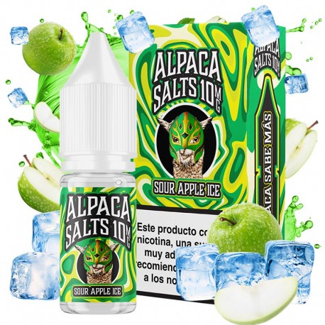 SOUR APPLE ICE 10ML 10MG - ALPACA SALTS