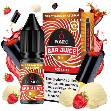 COLA STRAWBERRY ICE CREAM 10ML 5MG - BOMBO BAR JUICE