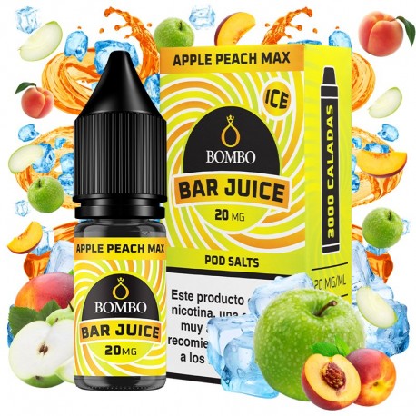 APPLE PEACH MAX 10ML 20MG - BOMBO BAR JUICE