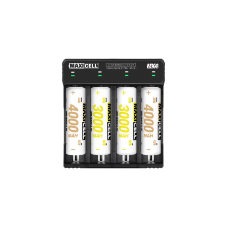 MX4 - CARGADOR RÁPIDO PARA 4 BATERÍAS - MAXICELL