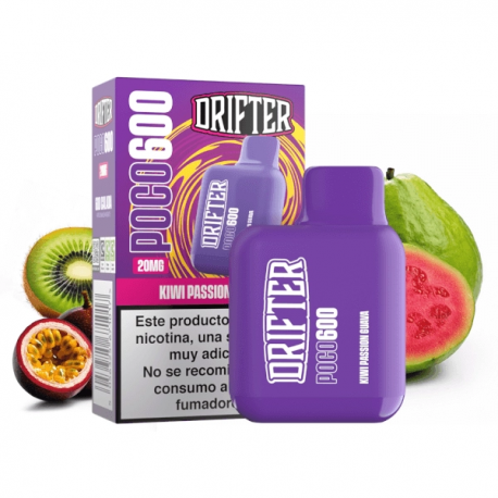 DRIFTER DISPOSABLE POCO 600 KIWI PASSIONFRUIT GUAVA 20MG 2ML