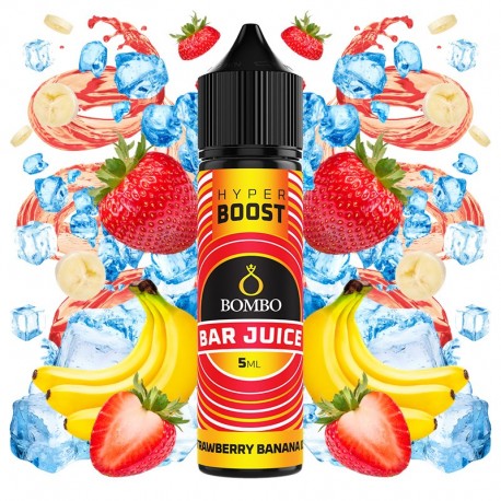 STRAWBERRY BANANA ICE 5ML/60 (LONGFILL) - BOMBO BAR JUICE HYPER BOOST