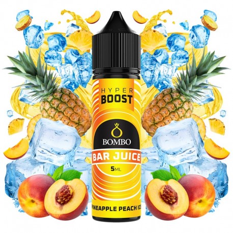 PINEAPPLE PEACH ICE 5ML/60 (LONGFILL) - BOMBO BAR JUICE HYPER BOOST