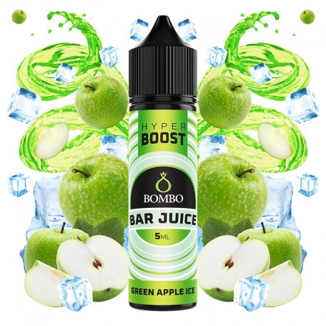 GREEN APPLE ICE 5ML/60 (LONGFILL) - BOMBO BAR JUICE HYPER BOOST