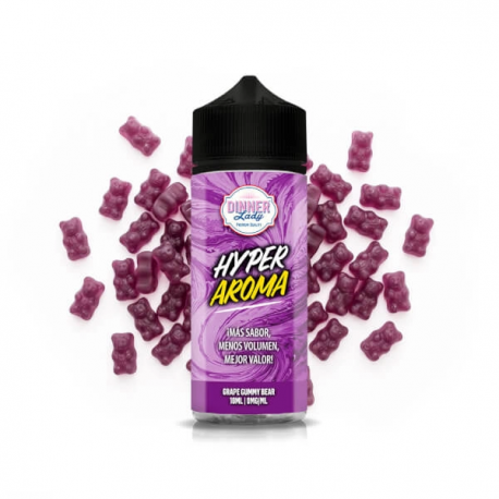 DINNER LADY HYPER GRAPE GUMMY BEAR LONGFILL 10ML/120ML