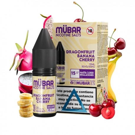MUBAR SALTS 15MG DRAGONFRUIT BANANA CHERRY 10ML