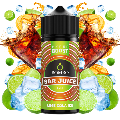 LIME COLA ICE 10ML/120 (LONGFILL) - BOMBO BAR JUICE HYPER BOOST
