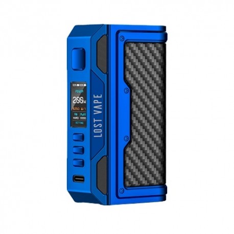 THELEMA QUEST 200W MOD MATTE BLUE CARBON FIBER - LOST VAPE