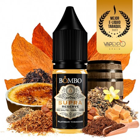 SUPRA RESERVE 10ML 20MG - PLATINUM TOBACCOS by BOMBO SALTS